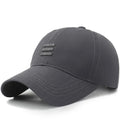 Soft Top Men’s Baseball Cap – Casual Cotton Snapback Outdoor Sport Dad Hat with Three Bars Design