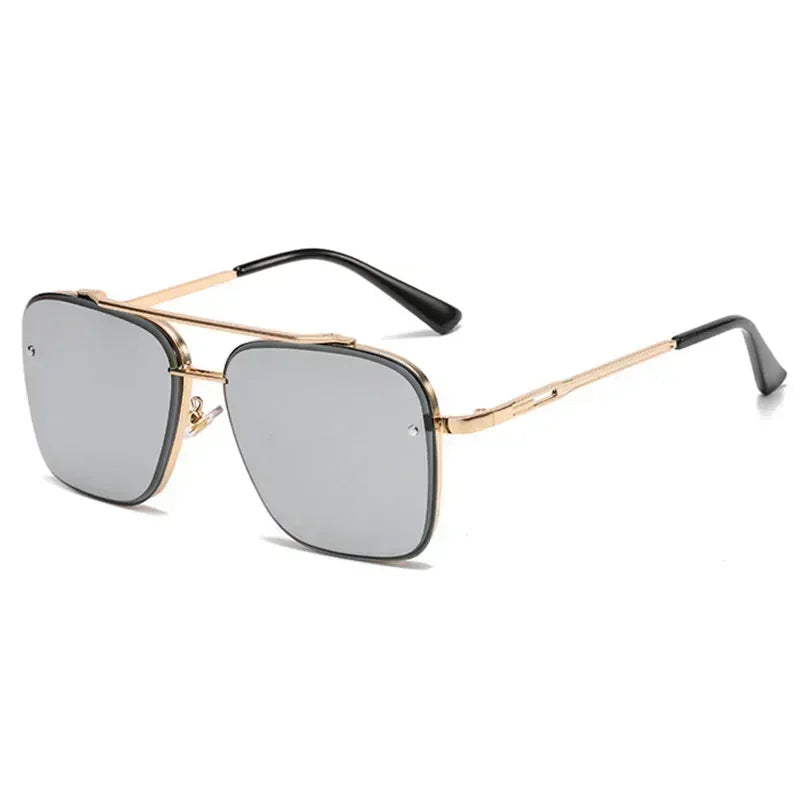Men’s Square Luxury Sunglasses – Gradient Pilot Design with Modern Aviation-Inspired Style