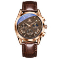 Men’s Luxury Quartz Watch – Waterproof, Leather Strap, Elegant & Modern Design