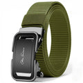 Fashion Men’s Designer Canvas Belt with Alloy Automatic Buckle – Sports & Casual Belt, Large Size