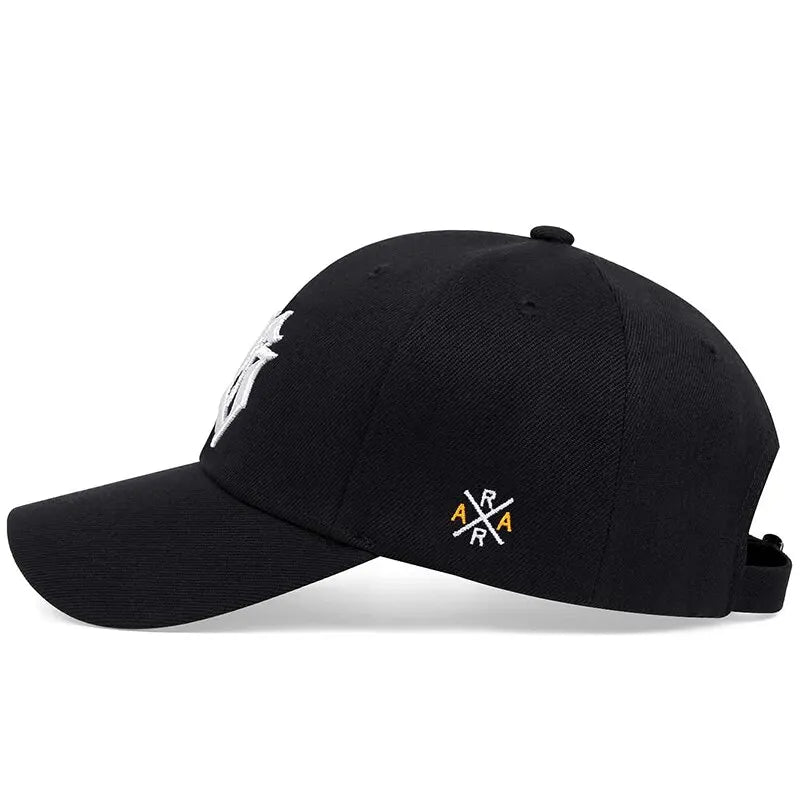 Gothic Geometric Embroidered Baseball Cap – Adjustable Casual Sun Protection Hat for Spring and Autumn