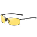 Men’s Photochromic Polarized Sunglasses – Metal Square Frame UV400 Driving & Outdoor Sports Glasses