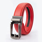Men’s Leather Belt – Classic Business Cowhide Belt with Alloy Automatic Buckle, Two-Layer Durable Design, Versatile Fashion Accessory