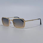 Men’s Vintage Steampunk Polygon Sunglasses – Retro Luxury Small Rectangle UV400 Driving Shades