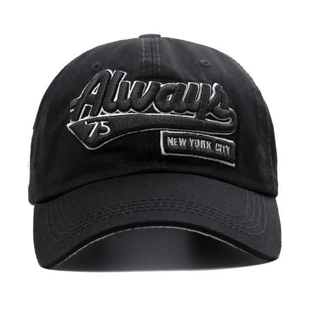 Men’s Cotton Baseball Cap – Casual Outdoor Retro Embroidered Adjustable Hat, Sporty Style