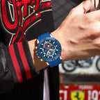 Men’s Sports Quartz Watch – Waterproof, Luminous, Chronograph, Date, Silicone Strap