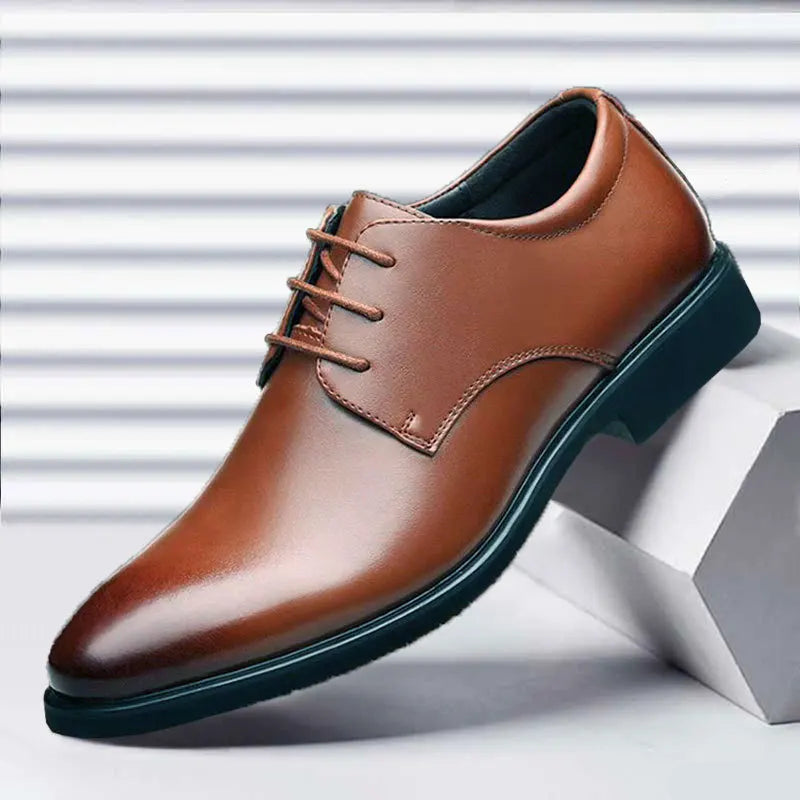Men’s Classic Breathable Leather Business Shoes – Elegant Formal & Casual Dress Shoes, Soft Leather, Comfortable Sole, Spring Style