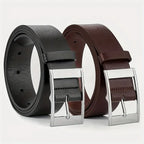 New Luxury Men’s PU Leather Belt – High-Quality Metal Pin Buckle, Designer Waist Strap for Jeans
