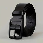 Men’s Luxury PU Leather Belt – High-Quality Metal Pin Buckle Designer Waist Belt for Jeans, Plus Size