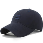 Soft Top Men’s Baseball Cap – Casual Cotton Snapback Outdoor Sport Dad Hat with Three Bars Design