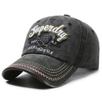 Vintage Washed Cotton Cap with Embroidered Detail – Casual Sport Fit
