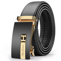 Men’s Genuine Leather Belt – Automatic Waistband for Business, Casual, and Everyday Wear