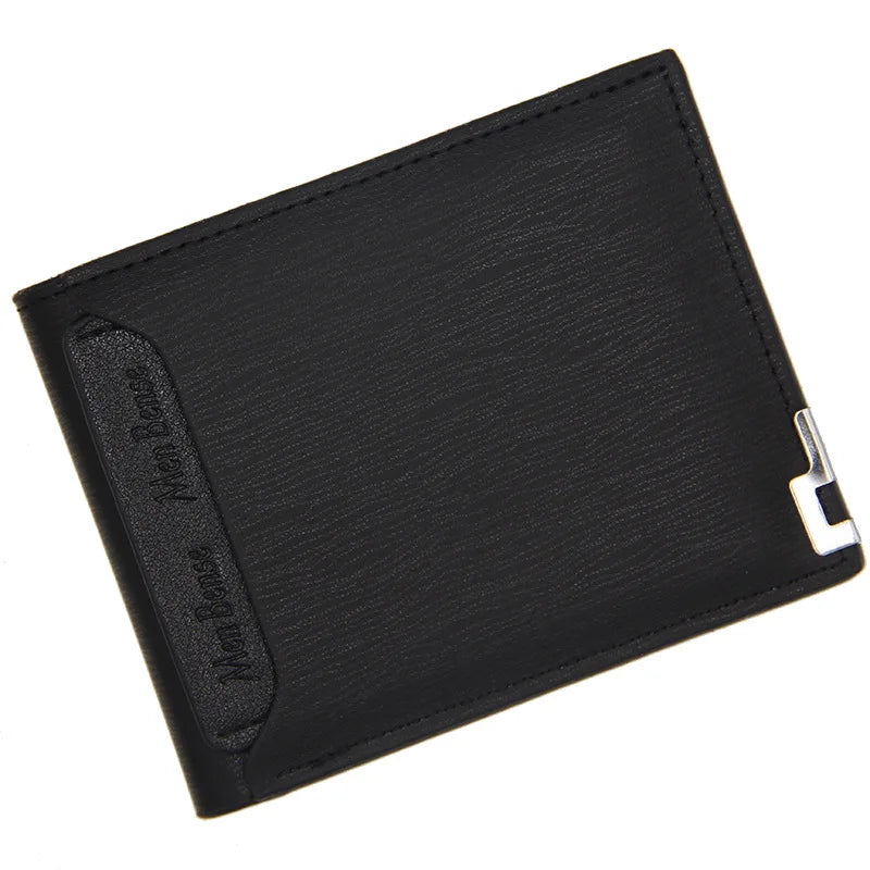 Men’s PU Leather Wallet – Slim Short Billfold Card Holder, Portable Luxury Design