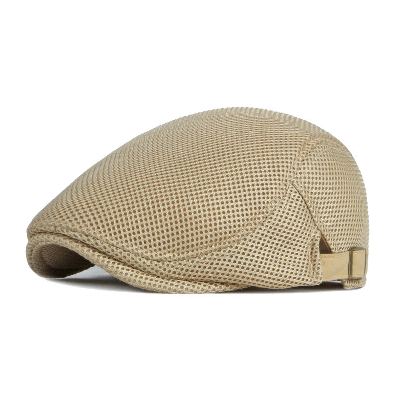 Men’s Mesh Beret – Adjustable Breathable Casual Style for Spring & Summer