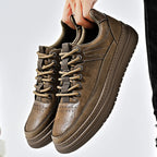 Classic Men’s Genuine Leather Casual Shoes – Thick Sole Oxford, Business and Outdoor Wear