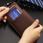 Men’s PU Leather Wallet – Slim Short Billfold Card Holder, Portable Luxury Design