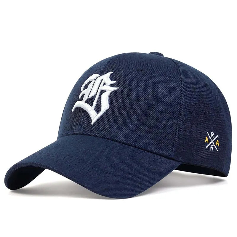 Gothic Geometric Embroidered Baseball Cap – Adjustable Casual Sun Protection Hat for Spring and Autumn