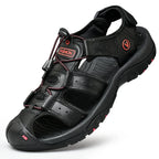 Summer Men Sandals Genuine Leather Mens Casual Shoes Outdoor Men Leather Sandals for Men Beach Shoes Roman