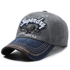 Vintage Washed Cotton Cap with Embroidered Detail – Casual Sport Fit