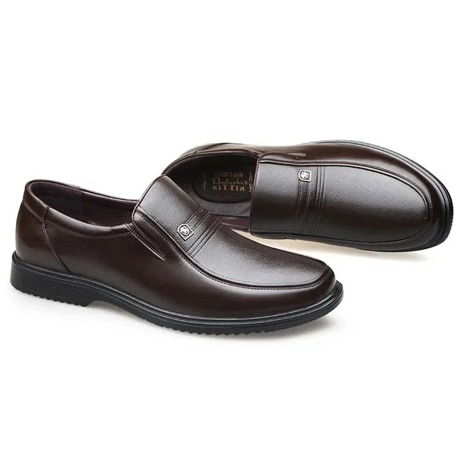 Men’s Genuine Leather Classic Handmade Shoes – Slip On Casual and Dress Shoes, Soft Breathable Leather, Comfortable Men Shoes