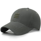 Soft Top Men’s Baseball Cap – Casual Cotton Snapback Outdoor Sport Dad Hat with Three Bars Design