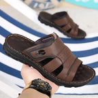 High-Quality Cowhide Leather Sandals – Non-Slip Casual Summer Style