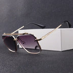 Men’s Square Luxury Sunglasses – Gradient Pilot Design with Modern Aviation-Inspired Style