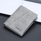 Luxury Men’s PU Leather Wallet – Short Design Card Holder, High Quality Small Men’s Purse