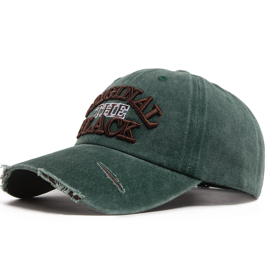 Vintage Washed Cotton Embroidered Cap – Casual Everyday Wear Model
