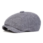 Men’s Solid Color Beret – Lightweight Polyester Casual Beret for Spring and Autumn