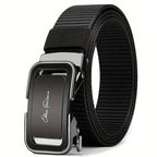 Fashion Men’s Designer Canvas Belt with Alloy Automatic Buckle – Sports & Casual Belt, Large Size