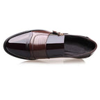 Men’s Classic Leather Shoes with Pointed Toe, Elegant Zipper Design, Comfortable Non-Slip Shoes for Business and Everyday Wear