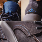 Men’s Retro Low-Top Work Boots – Cow Suede Leather Lace-Up Boots, Chunky Sole, Comfortable Autumn Winter Boots