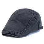 Men’s Summer Cotton Beret – Casual Solid Color Outdoor Sun Hat