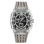 Men’s Sport Watch – High-Quality Quartz Chronograph with Silica Strap, 50M Waterproof, Date Display