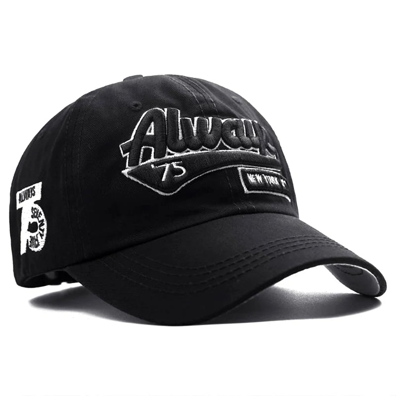 Men’s Cotton Baseball Cap – Casual Outdoor Retro Embroidered Adjustable Hat, Sporty Style