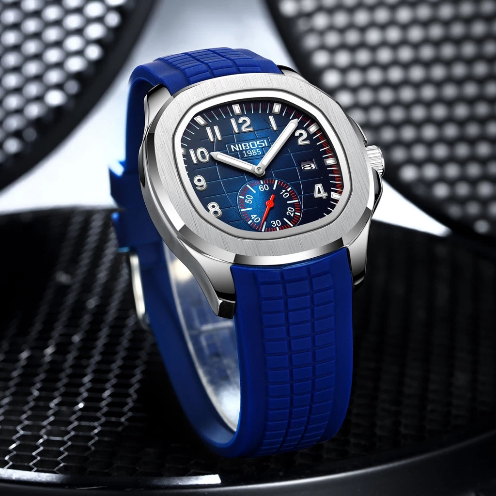 Men’s Sport Quartz Watch – Casual Silicone Strap, Waterproof, Luxury Design