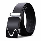 Men’s Genuine Leather Belt – Automatic Buckle, High-Quality Leather Strap for Casual and Jeans Wear