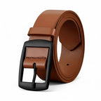 Men’s Luxury PU Leather Belt – High-Quality Metal Pin Buckle Designer Waist Belt for Jeans, Plus Size