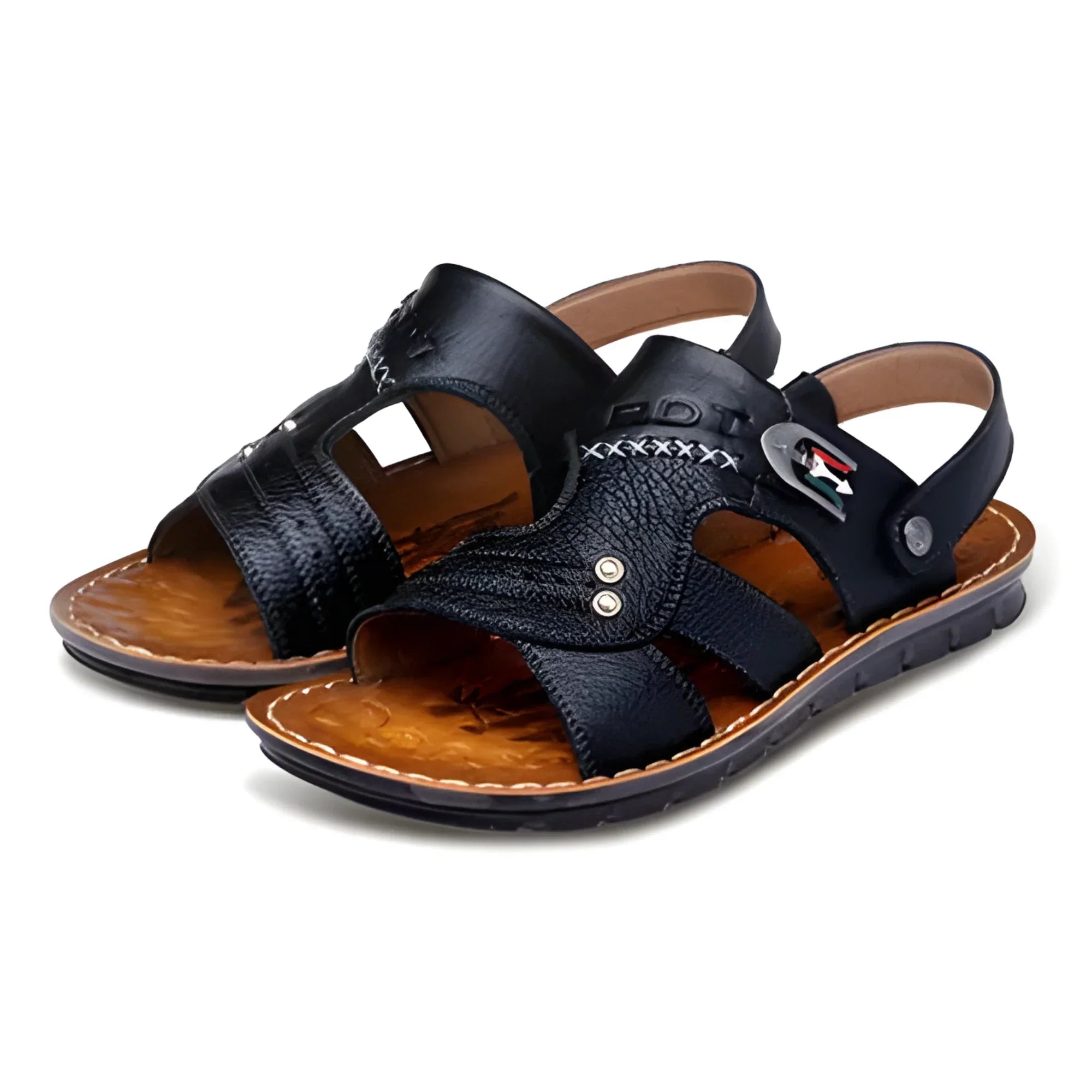 Genuine Leather Sandals – Versatile Casual Summer Style for Outdoor Wear