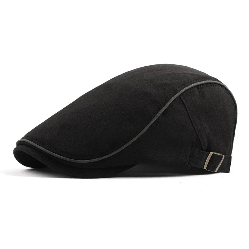 Adjustable Men’s Cotton Beret – Classic Casual Style for Spring & Summer