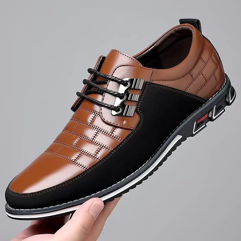 Autumn Men’s Business Casual Leather Dress Shoes – Classic Comfortable Outdoor Footwear, Breathable and Stylish