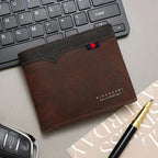 Men’s Bifold Wallet – Minimalist Casual Short Wallet with Multiple Card Slots, Zippered Coin Compartment, Large Capacity