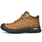 Men’s Black Genuine Leather Boots – Comfortable, Luxury, Outdoor Hiking and Casual Winter Shoes