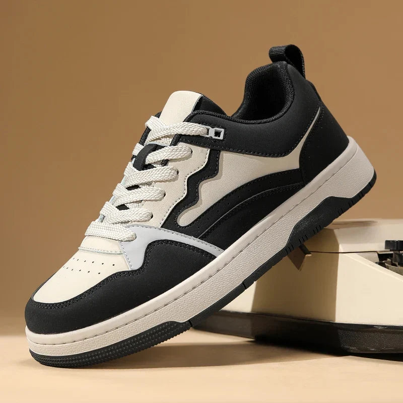 Men’s Casual Board Sneakers – Lightweight, Comfortable, Soft Sole, Lace-Up, Spring/Autumn