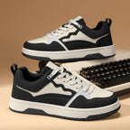 Men’s Casual Board Sneakers – Lightweight, Comfortable, Soft Sole, Lace-Up, Spring/Autumn