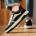 Men’s Casual Board Sneakers – Lightweight, Comfortable, Soft Sole, Lace-Up, Spring/Autumn