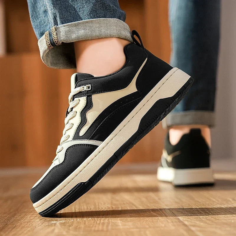 Men’s Casual Board Sneakers – Lightweight, Comfortable, Soft Sole, Lace-Up, Spring/Autumn