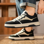 Men’s Casual Board Sneakers – Lightweight, Comfortable, Soft Sole, Lace-Up, Spring/Autumn