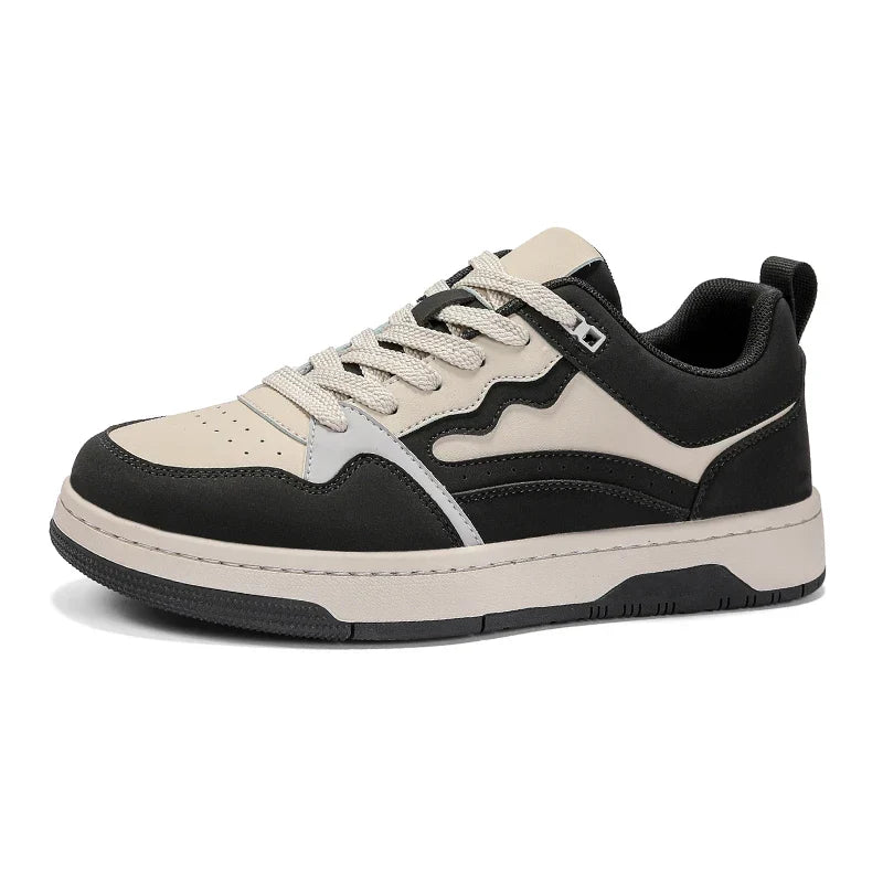 Men’s Casual Board Sneakers – Lightweight, Comfortable, Soft Sole, Lace-Up, Spring/Autumn